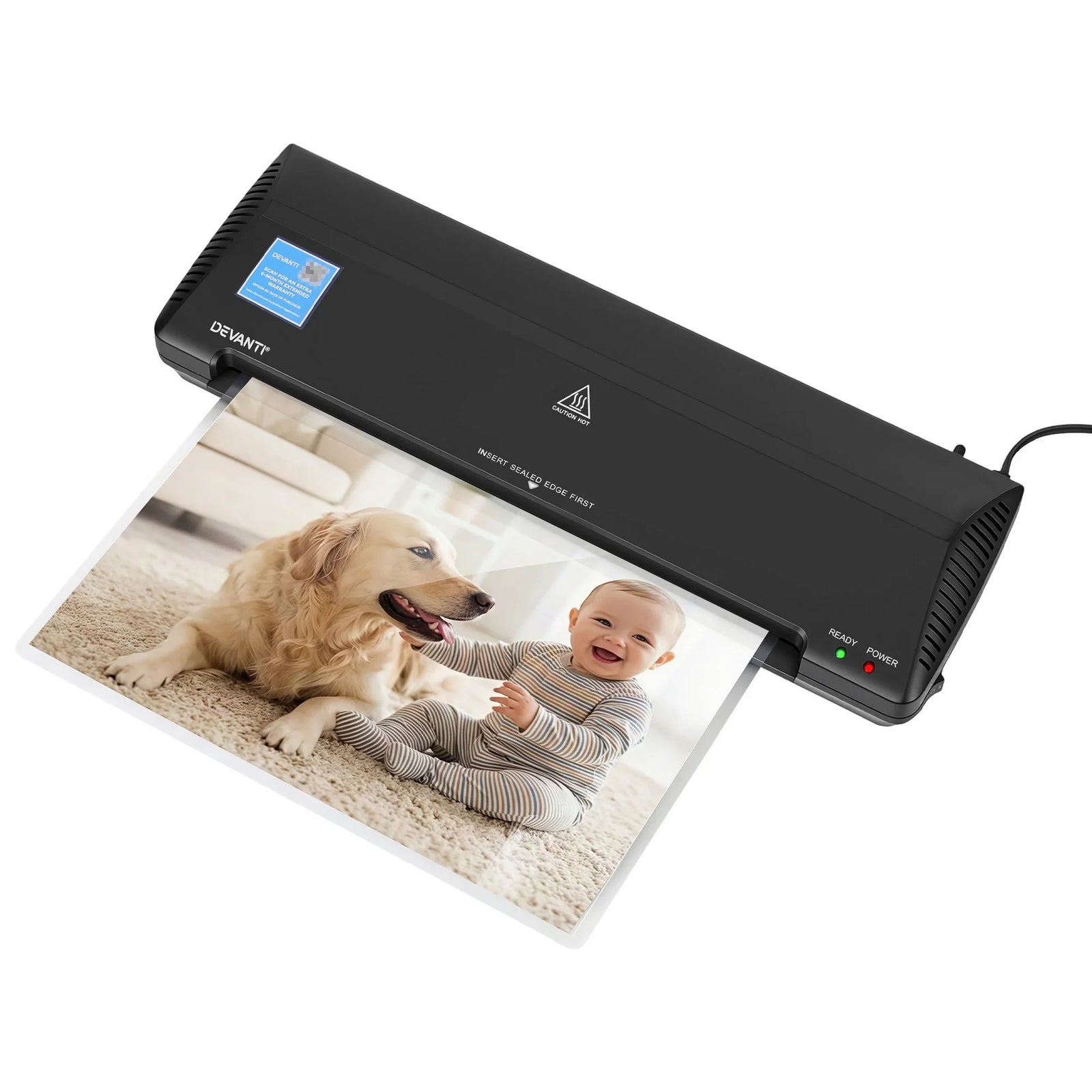 A3 Laminator Machine, Hot & Cold Thermal Fast Lamination Anti-Jam Laminator for Office School Home Document Photo Card Handmade A3 A4 A5 A6, Black