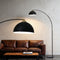 Artiss Modern Arched Floor Lamp Black Standing Heavy-Duty Marble Base for Living Room Bedroom
