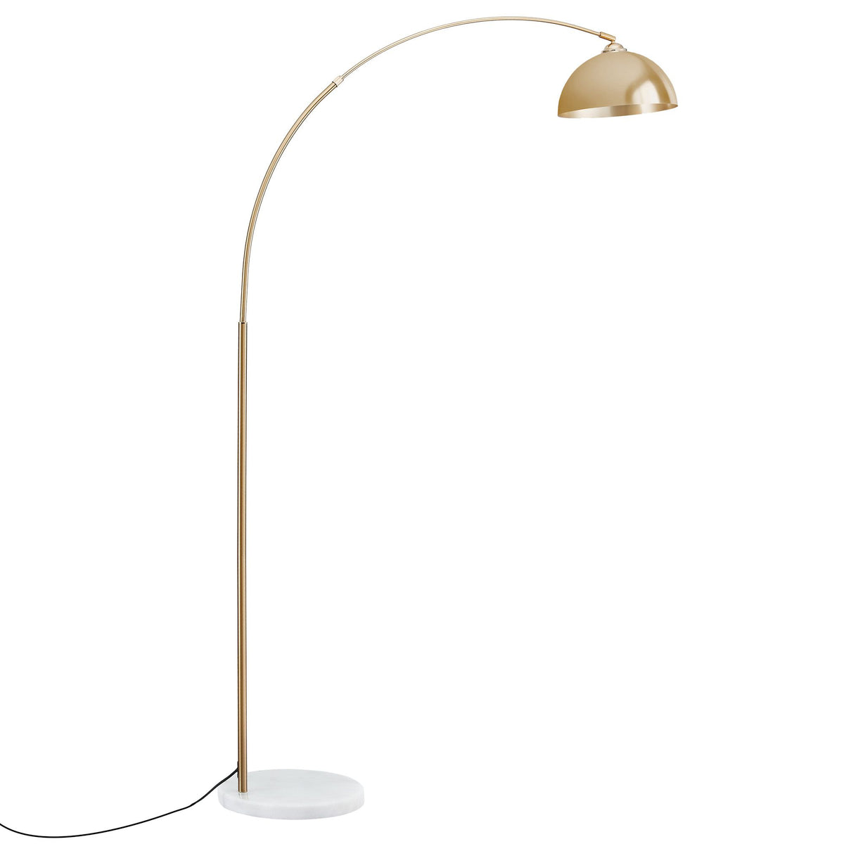 Arched Floor Lamp – Brass, Adjustable Head, Marble Base, Modern 167cm Light