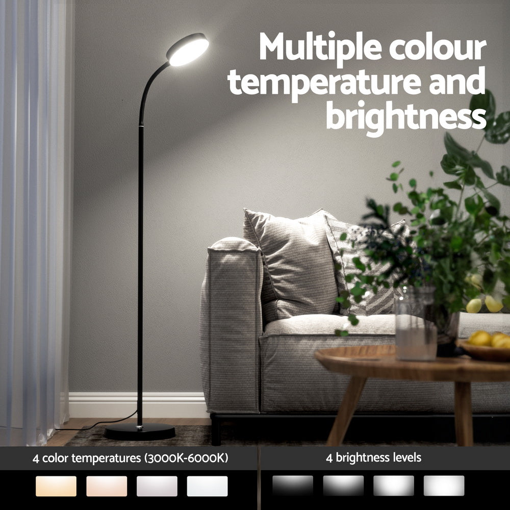 Artiss LED Floor Lamp – Remote Control, Adjustable Colour & Brightness, Gooseneck