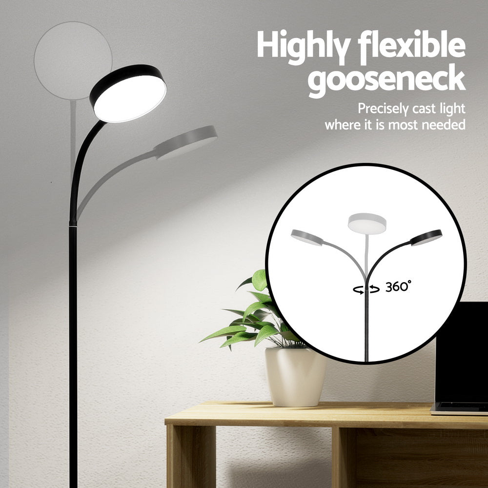 Artiss LED Floor Lamp – Remote Control, Adjustable Colour & Brightness, Gooseneck