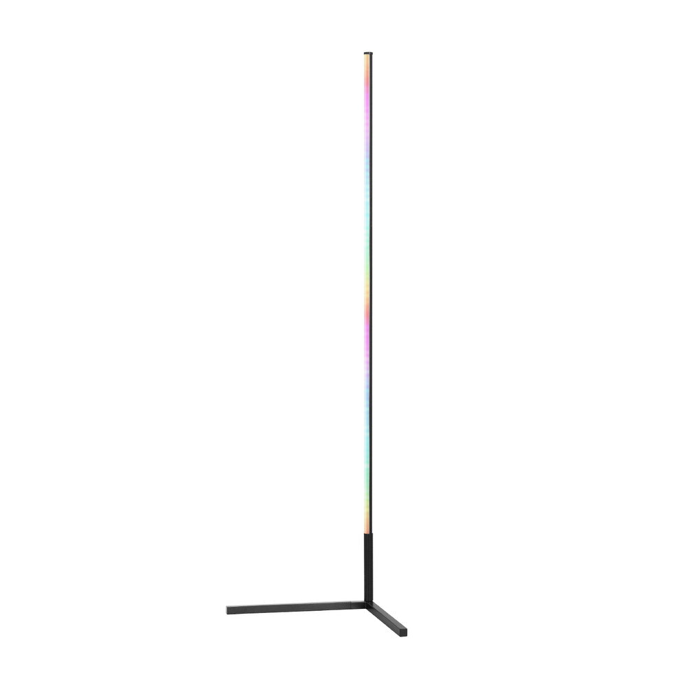 Artiss RGB LED Corner Floor Lamp 150cm USB App Remote Gaming Room Black