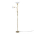 Artiss Gold Floor Lamp with Reading Light | Mother and Child Standing Lamp with 360 Flexible Gooseneck, Individual Switch & Plate Shade, E27 & E14 Bulb (Not Included) Home Living Room Office Reading