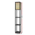 Shelf Floor Lamp – 3‑Tier Storage, Vintage Black, Fabric Shade, 160cm