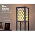 Shelf Floor Lamp – 3‑Tier Storage, Vintage Black, Fabric Shade, 160cm