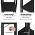 Shelf Floor Lamp – 3‑Tier Storage, Vintage Black, Fabric Shade, 160cm