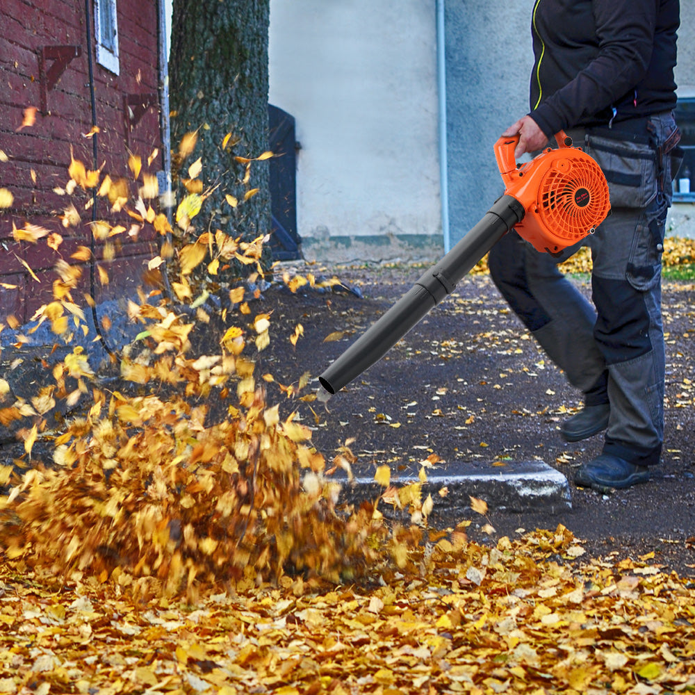 Giantz 25.4cc Petrol Leaf Blower Vacuum 2-in-1 Garden Vac Mulcher Blower Orange