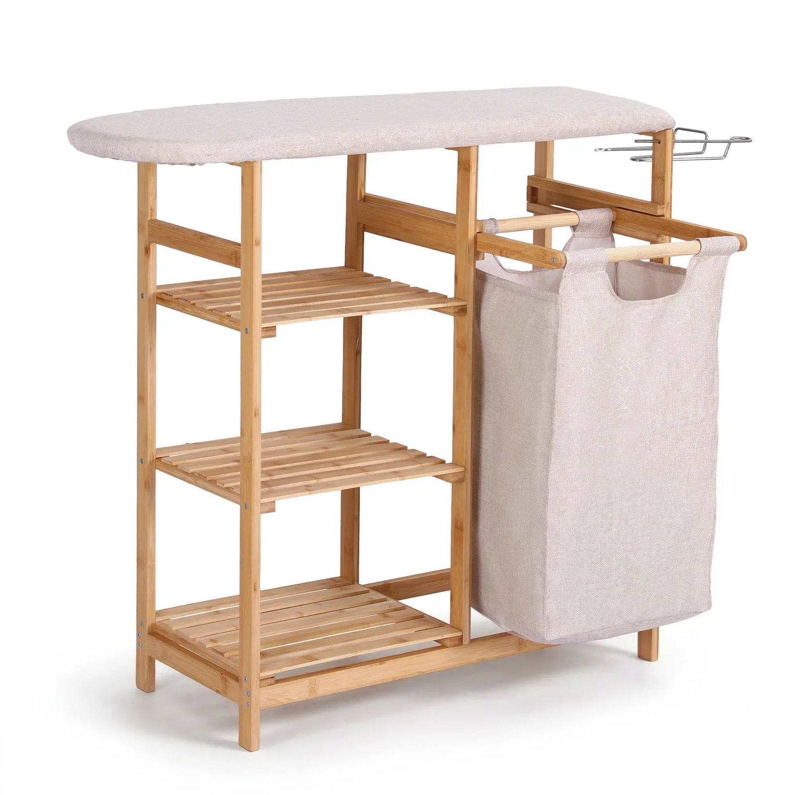 Artiss Laundry Basket Hamper with Ironing Board Bamboo