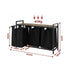 Laundry Basket with 3 Pull-out Bags Metal Frame Black