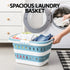 Laundry Basket Hamper Large Foldable Washing Clothes Storage Organiser Blue