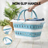 Laundry Basket Hamper Large Foldable Washing Clothes Storage Organiser Blue