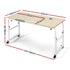 Mobile Laptop Desk Overbed Table Adjustable Computer Stand Bedside Cart
