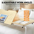 Mobile Laptop Desk Overbed Table Adjustable Computer Stand Bedside Cart