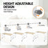 Mobile Laptop Desk Overbed Table Adjustable Computer Stand Bedside Cart