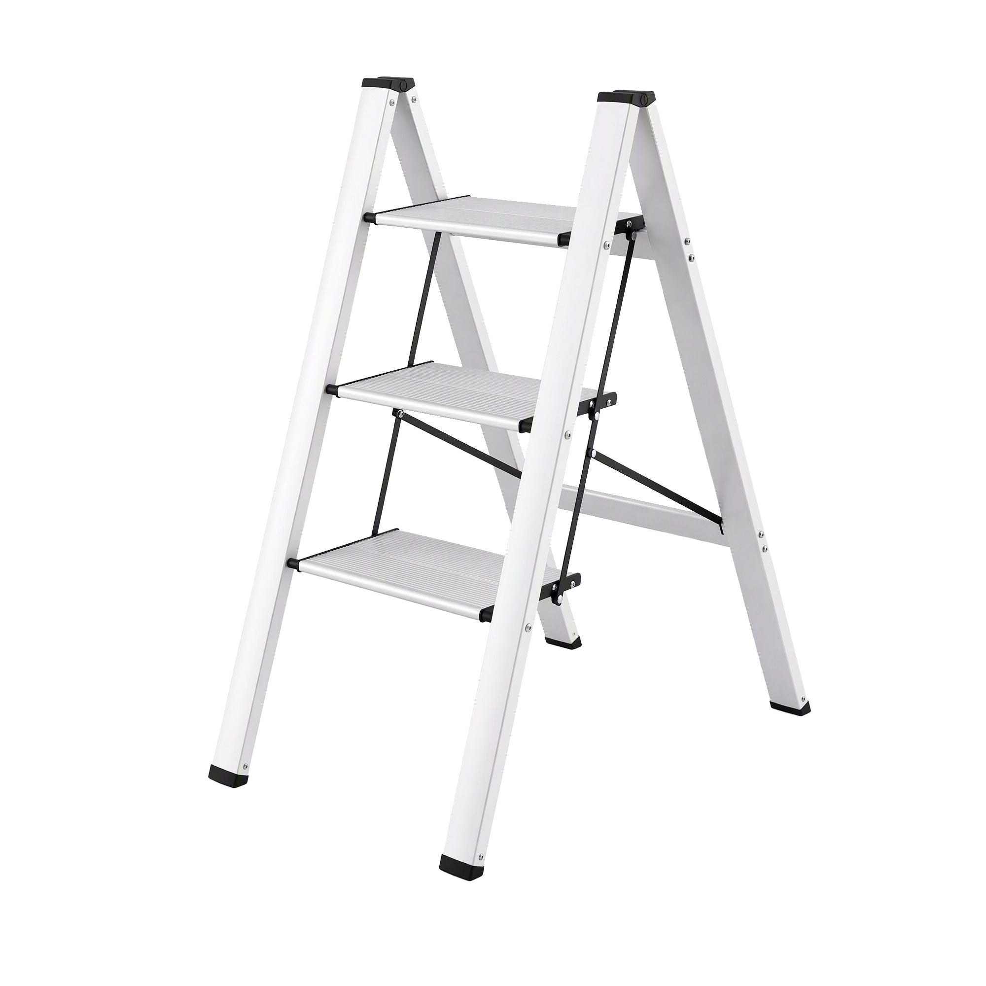 Giantz 3 Step Ladder Folding Aluminium Lightweight Step Stool Non-Slip 150kg