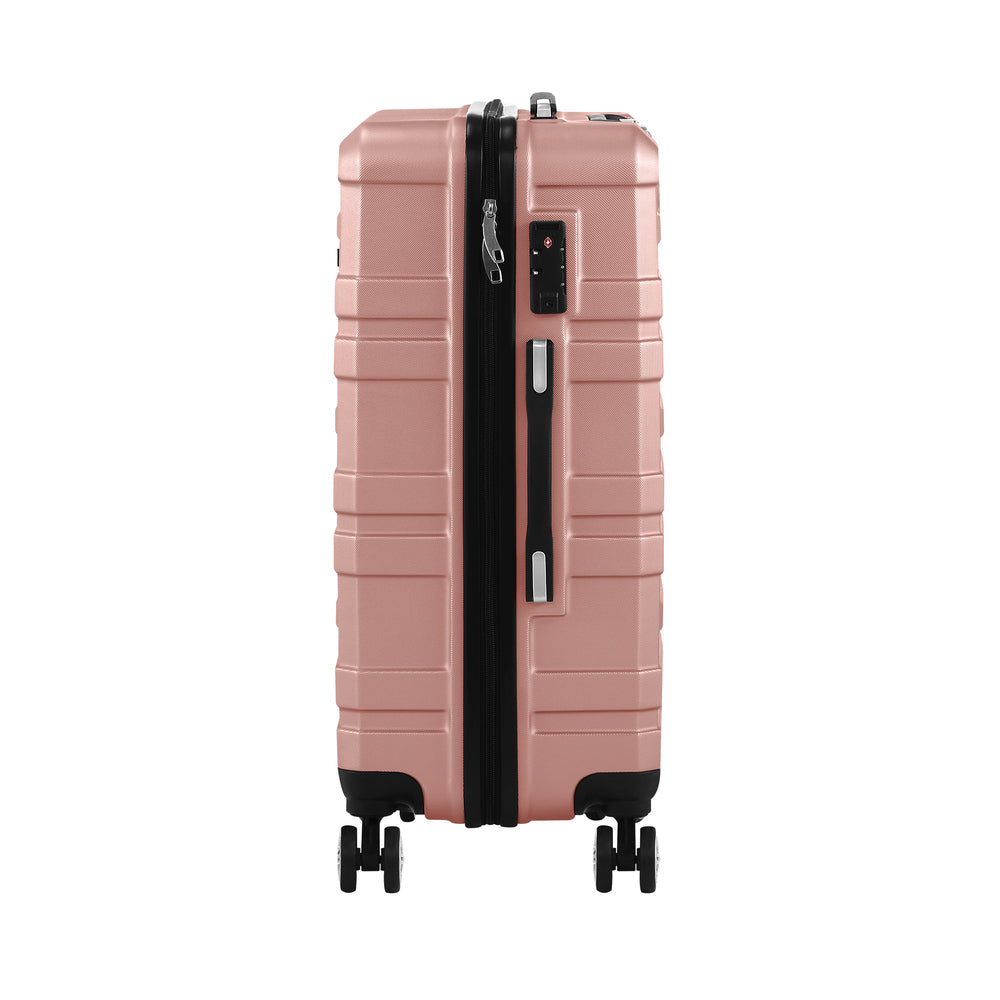 28" Luggage Suitcase Trolley Set Travel TSA Lock Pink