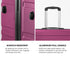 Mazam 28" Luggage Suitcase Trolley Set TSA Lock Hard Case Magenta