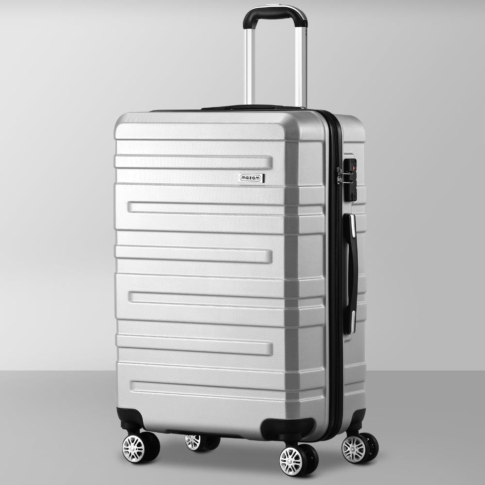 28" Luggage Set TSA Lock Hard Case Silver