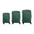 3PCS Luggage Set TSA Lock Hard Case Green