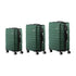 3PCS Luggage Set TSA Lock Hard Case Green