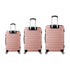 3PCS Luggage Suitcase Trolley Set Travel TSA Lock Pink