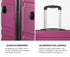 Mazam 3pcs Luggage Suitcase Trolley Set TSA Lock Hard Case Magenta