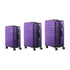 3PCS Luggage Suitcase Trolley Set Travel TSA Lock Purple