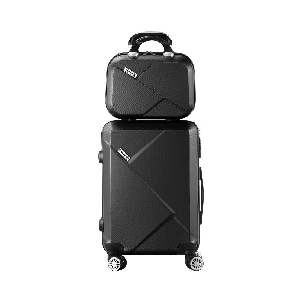 2PCS Luggage Set TSA Lock Hard Case Black
