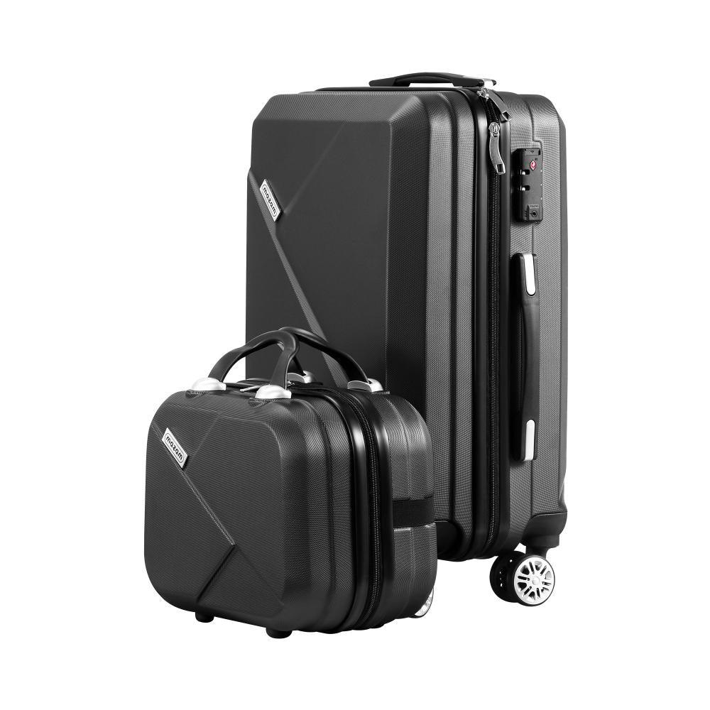 2PCS Luggage Set TSA Lock Hard Case Black