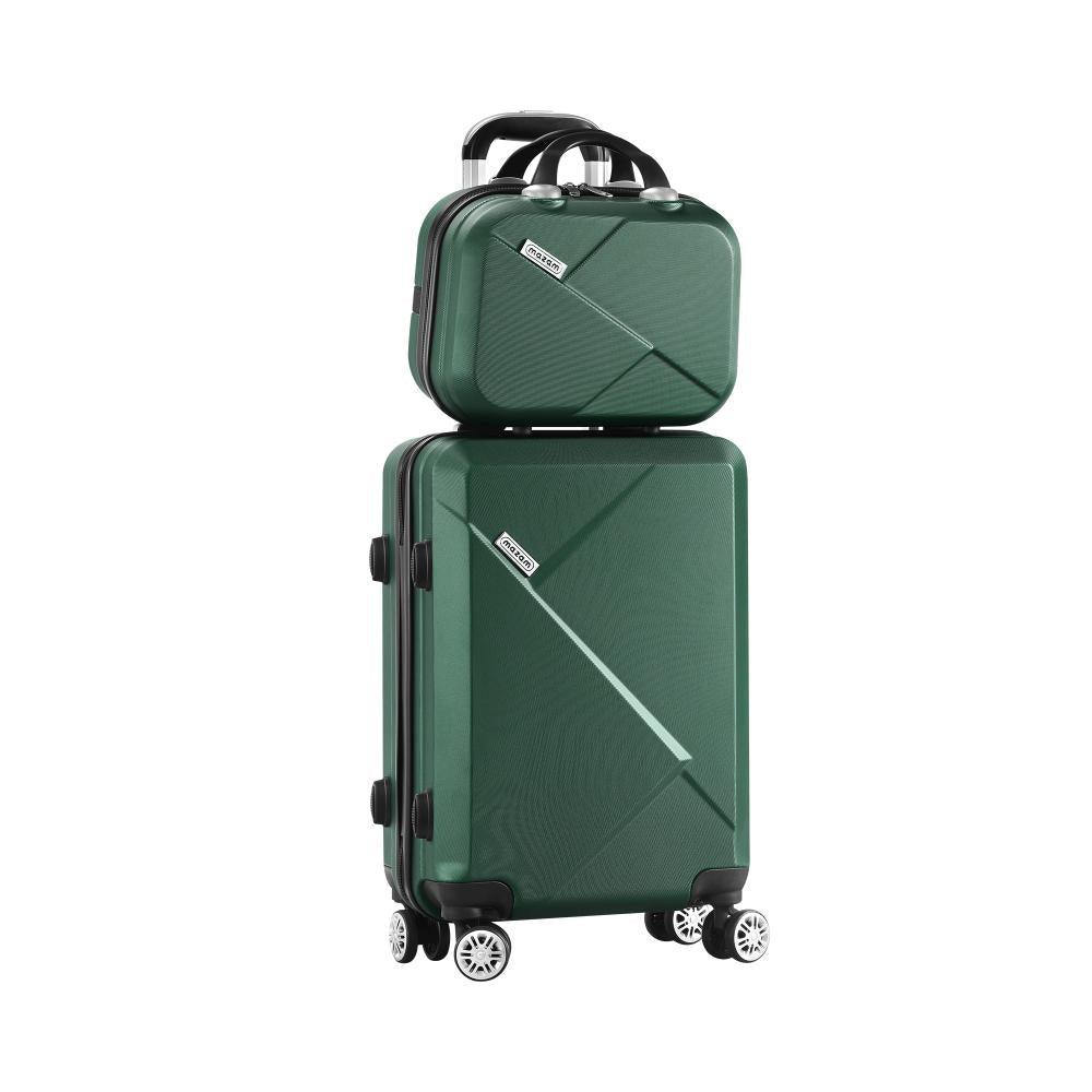 2PCS Luggage Set TSA Lock Hard Case Green