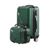 2PCS Luggage Set TSA Lock Hard Case Green