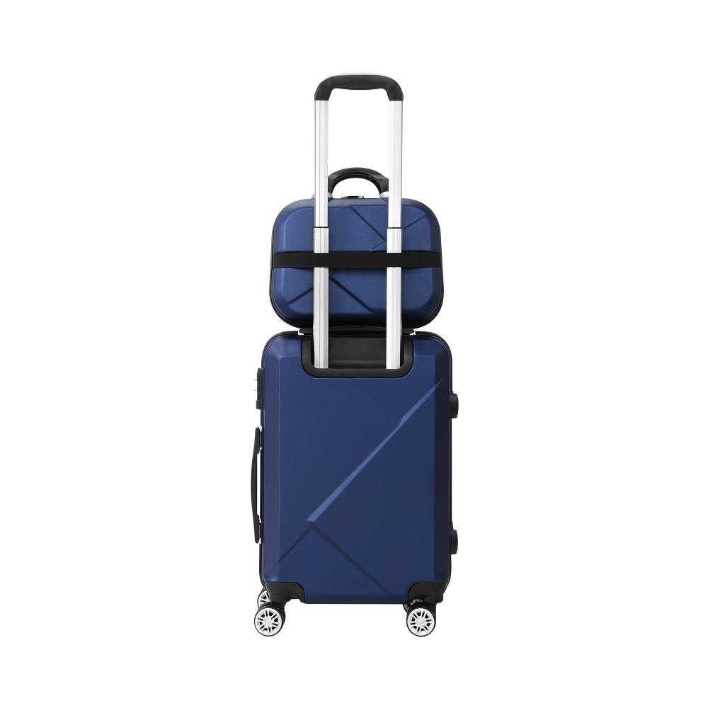 2PCS Luggage Set TSA Lock Hard Case Navy