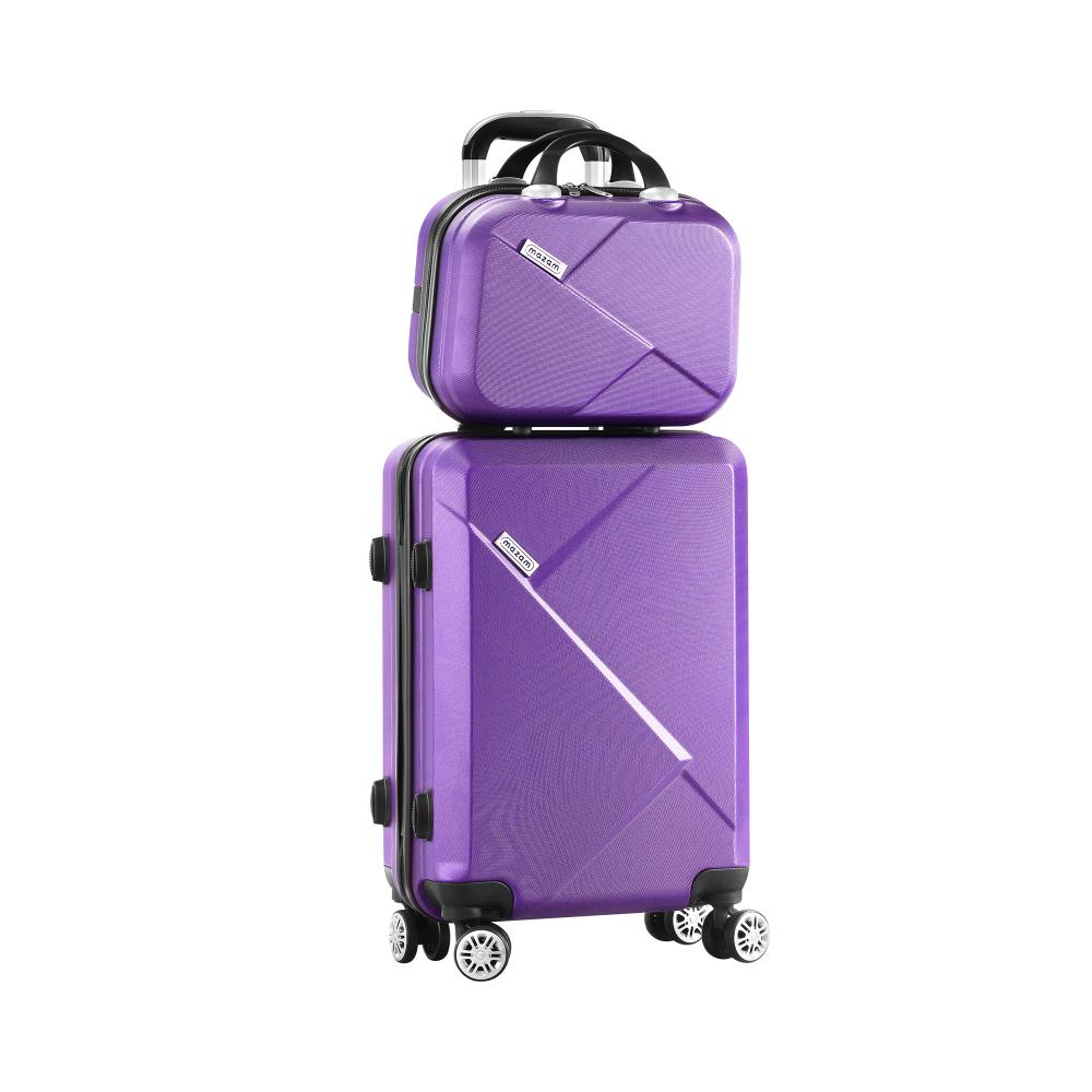 2PCS Luggage Set TSA Lock Hard Case Purple