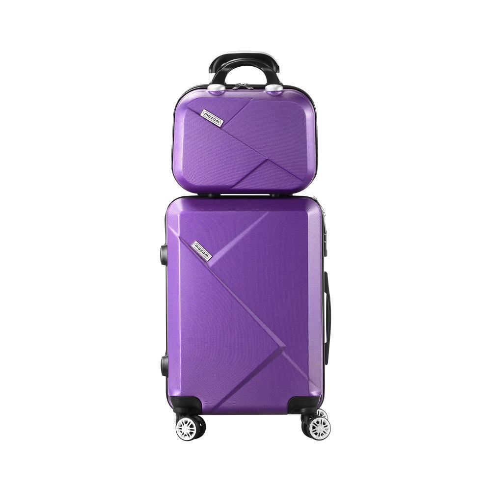 2PCS Luggage Set TSA Lock Hard Case Purple