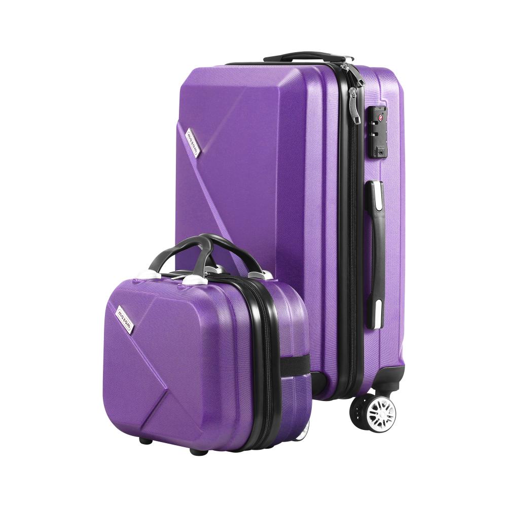 2PCS Luggage Set TSA Lock Hard Case Purple