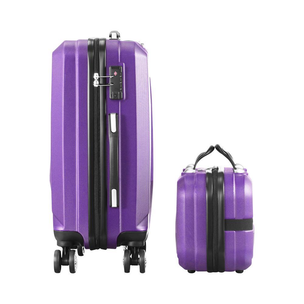 2PCS Luggage Set TSA Lock Hard Case Purple