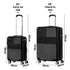 2PCS Luggage Suitcase Trolley TSA Lock Carry On Hard Case Black