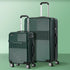 2PCS Luggage Suitcase Trolley TSA Lock Carry On Hard Case Green