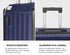28" Luggage Suitcase TSA Lock Hard Shell Case Cup Holder Navy