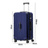 32" Luggage Suitcase TSA Lock Hard Shell Case Cup Holder Navy