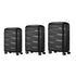 3PCS Luggage Set Travel TSA Lock PP Case Black