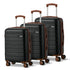 3PCS Luggage Suitcase Set Travel TSA Lock Hard Shell Case Black