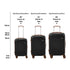 3PCS Luggage Suitcase Set Travel TSA Lock Hard Shell Case Black