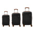 3PCS Luggage Suitcase Set Travel TSA Lock Hard Shell Case Black