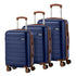 3PCS Luggage Suitcase Set Travel TSA Lock Hard Shell Case Navy
