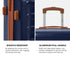3PCS Luggage Suitcase Set Travel TSA Lock Hard Shell Case Navy
