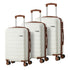 3PCS Luggage Suitcase Set Travel TSA Lock Hard Shell Case White