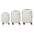 3PCS Luggage Suitcase Set Travel TSA Lock Hard Shell Case White