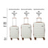 3PCS Luggage Suitcase Set Travel TSA Lock Hard Shell Case White
