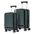 2PCS Luggage Suitcase Set Front Opening Lock Hard Case Green